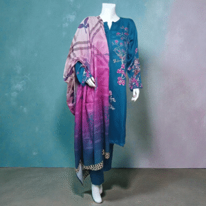 Lilac Teal Blossom – 3-piece